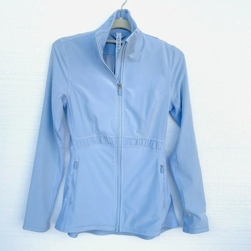 Lululemon Round Trip Jacket Cool Breeze Size 4 Zip Up Women's Workout W4AN2S
